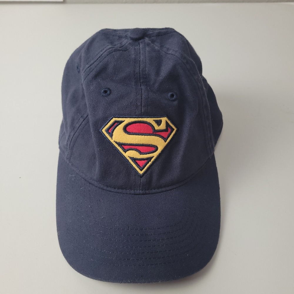 Superman DC Comics Man of Steel Navy Blue Cotton Baseball Hat Adjustable Cap